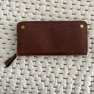 Burgundy Frye leather wallet